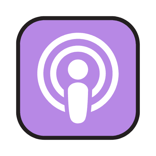 Apple podcasts logo- in the foxhole